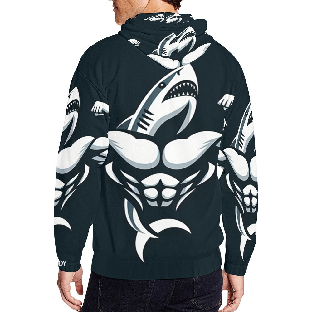 Men's Muscle Body Zip Hoodie