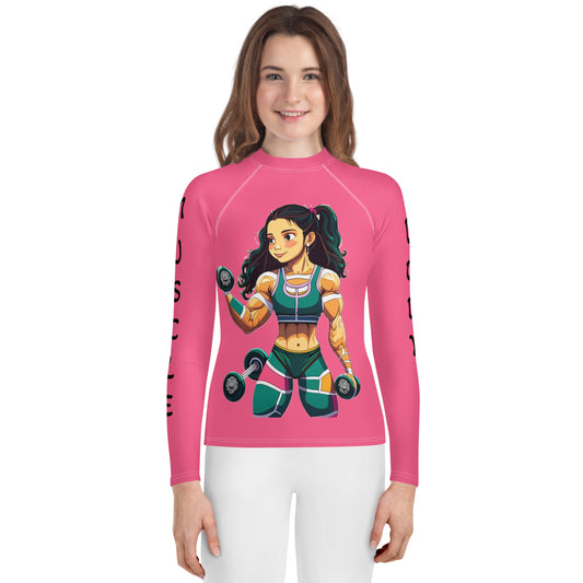 Muscle Body Girls Youth Rash Guard