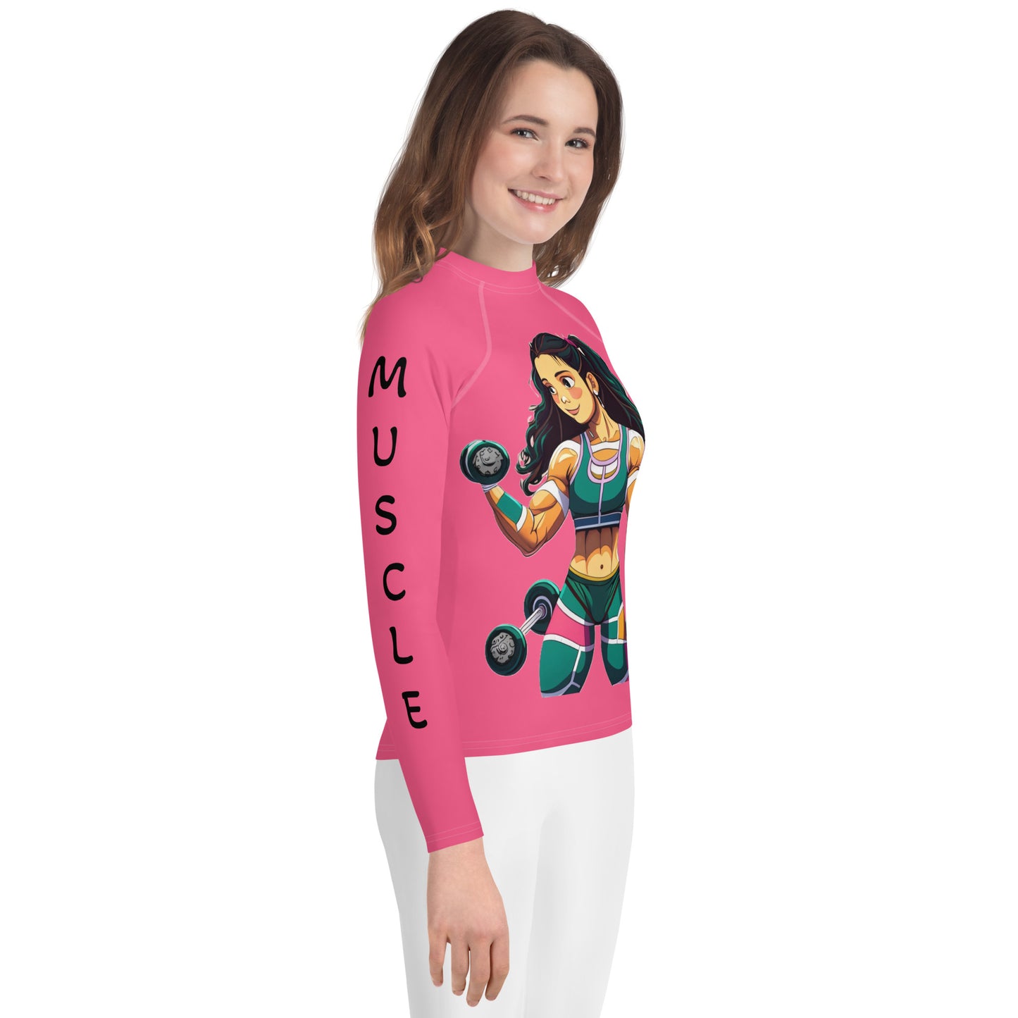 Muscle Body Girls Youth Rash Guard