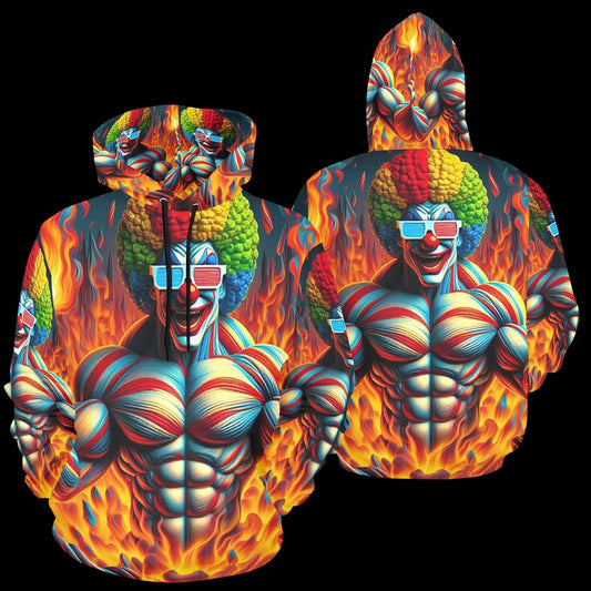 Men's Muscle Body Clown Hoodie (USA Size)