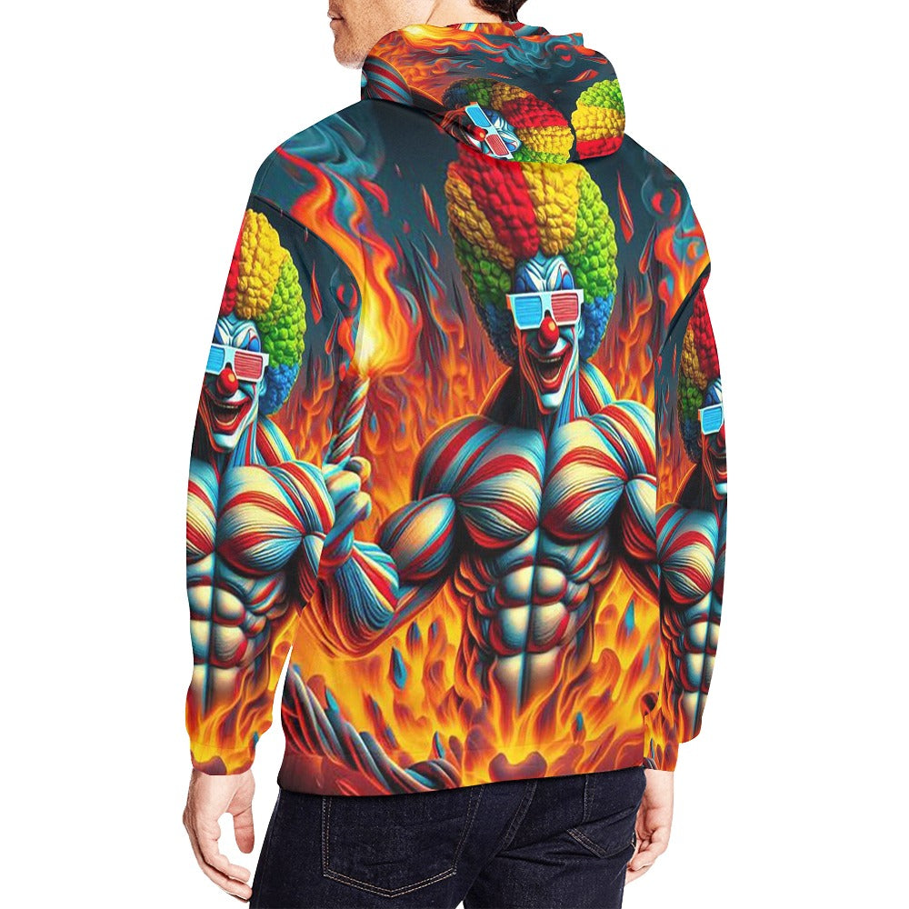 Men's Muscle Body Clown Hoodie (USA Size)