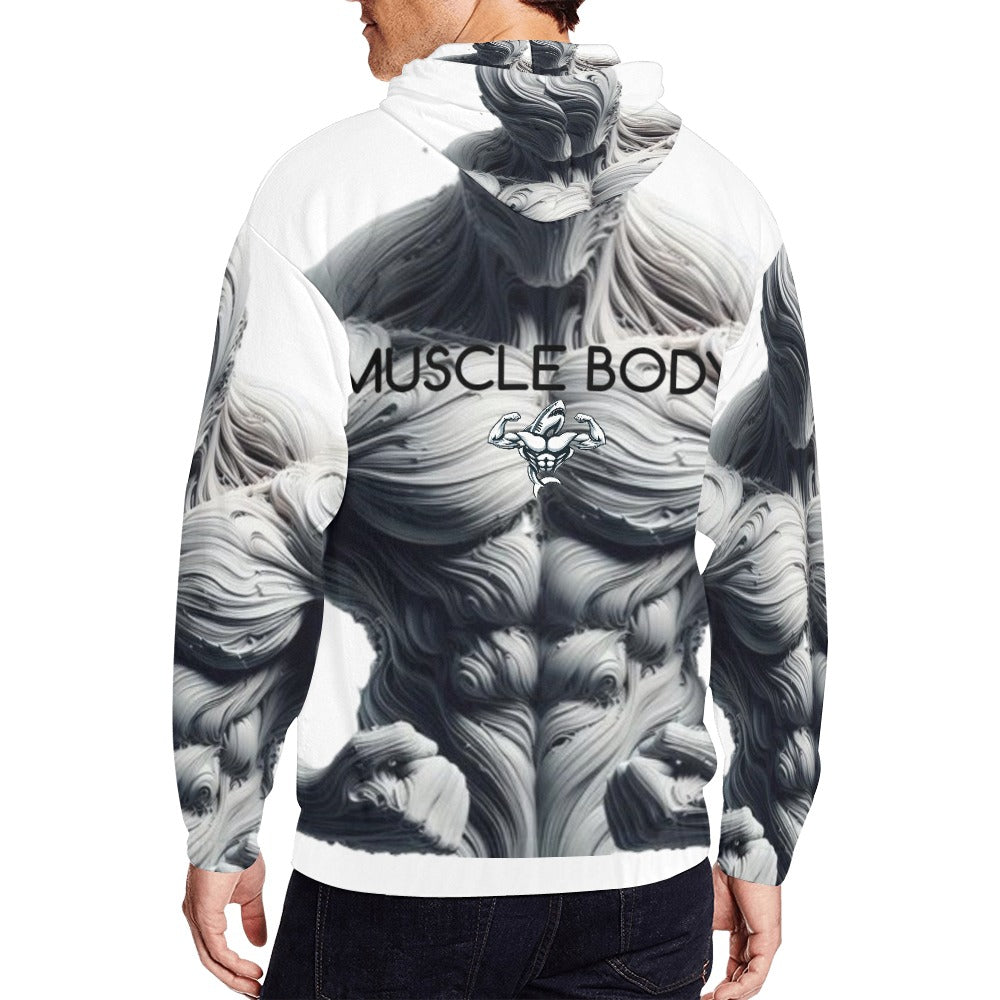 Men's Muscle Body Zip Hoodie