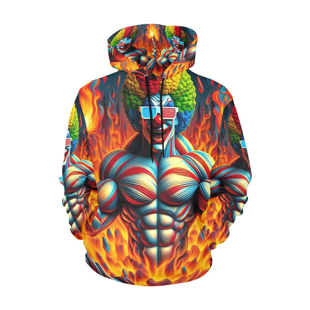 Men's Muscle Body Clown Hoodie (USA Size)