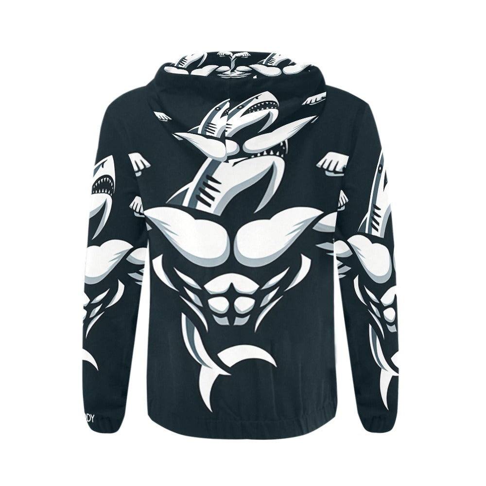 Men's Muscle Body Zip Hoodie