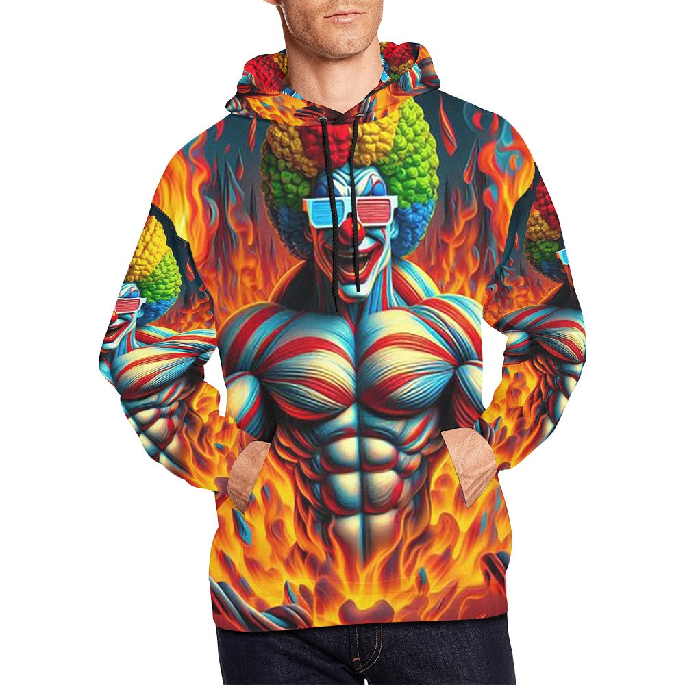 Men's Muscle Body Clown Hoodie (USA Size)