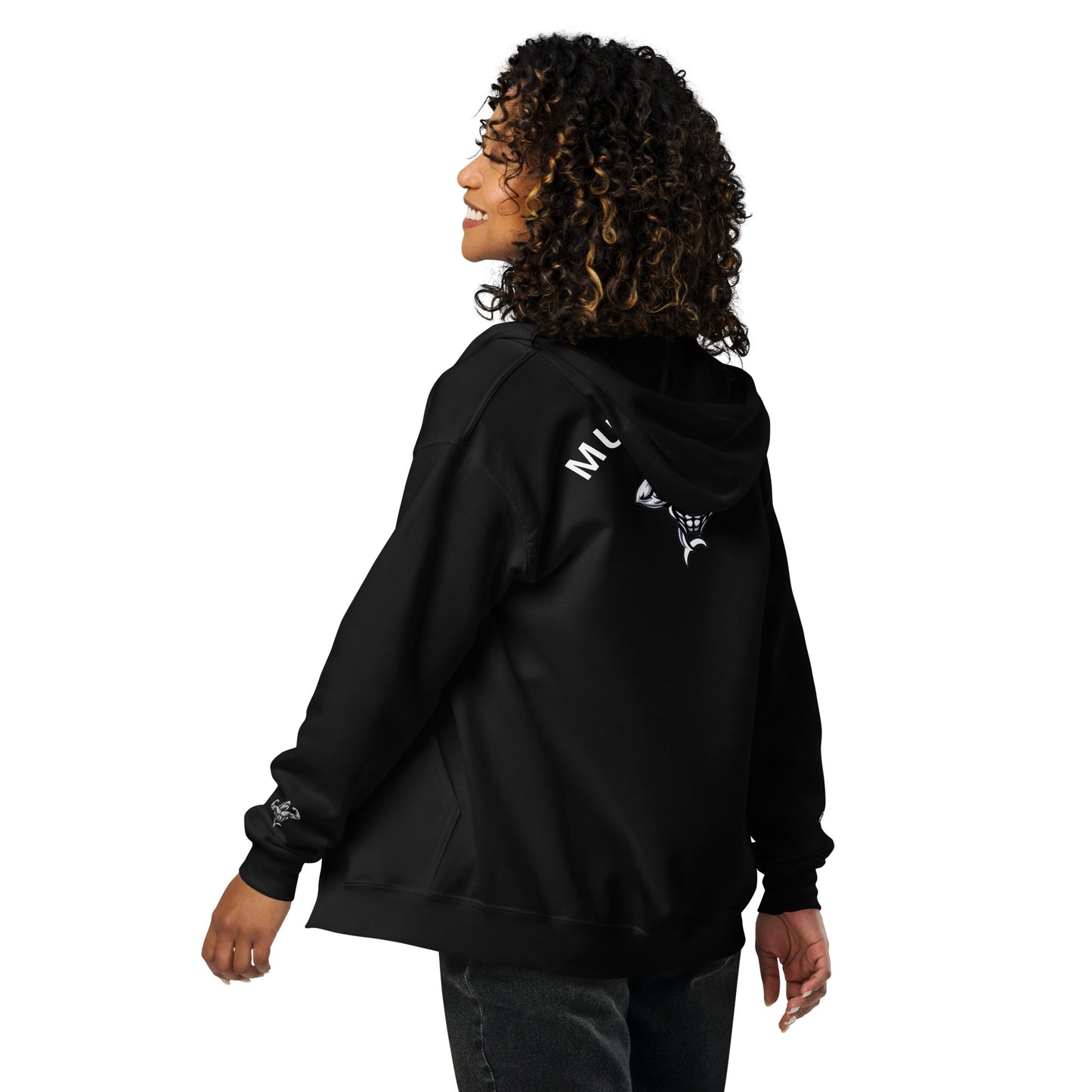 Muscle Body Women's Embroidered Heavy Blend Zip Hoodie