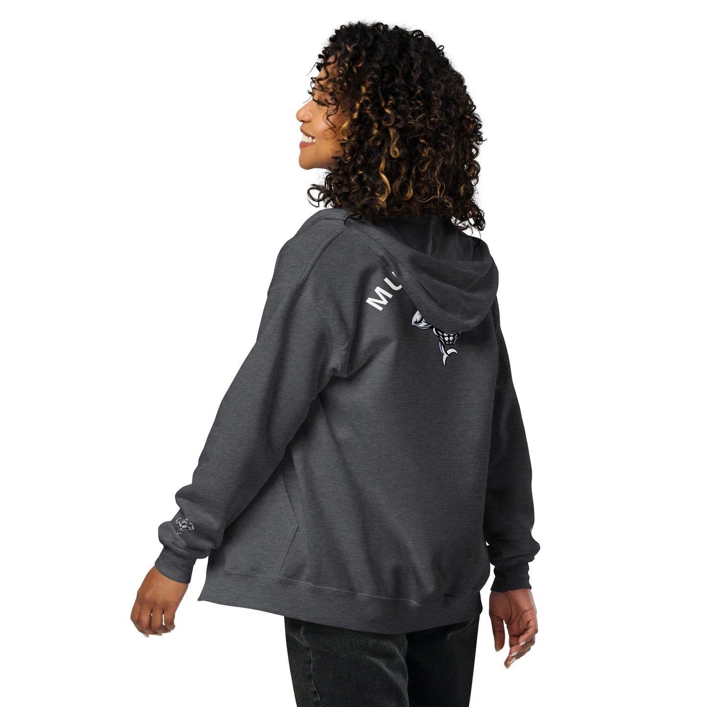 Muscle Body Women's Embroidered Heavy Blend Zip Hoodie