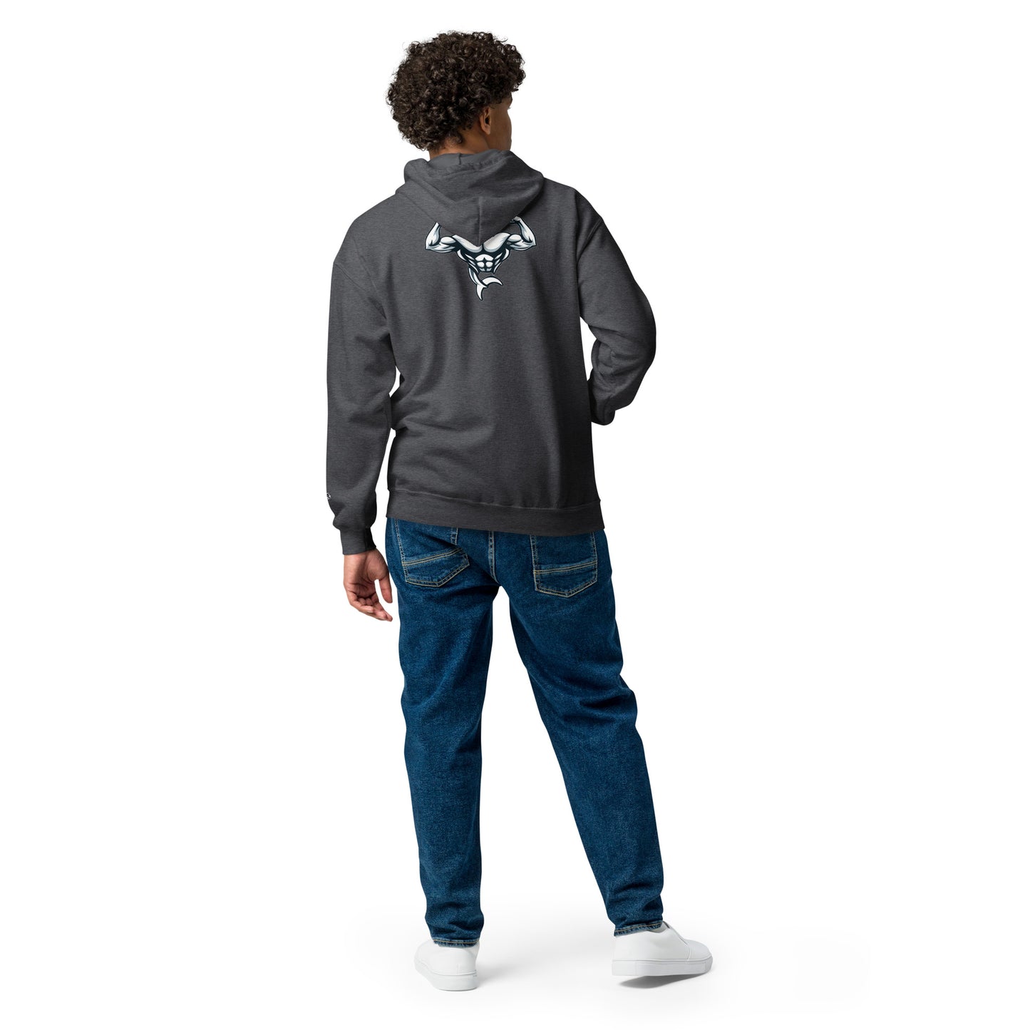 Muscle Body Men's Embroidered Heavy Blend Zip Hoodie