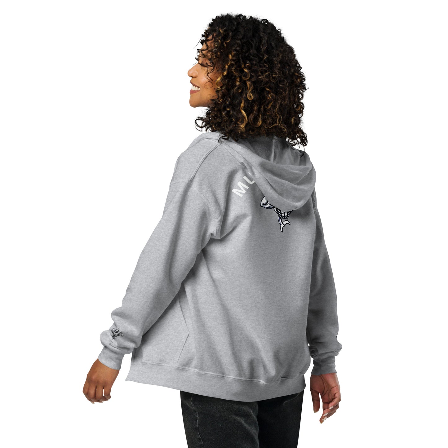 Muscle Body Women's Embroidered Heavy Blend Zip Hoodie