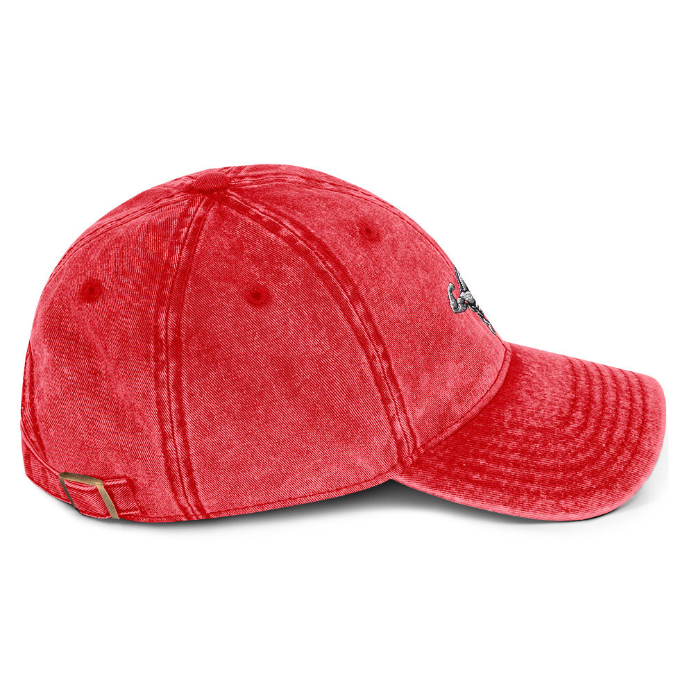 Muscle Body Embroidered Vintage Cotton Twill Cap