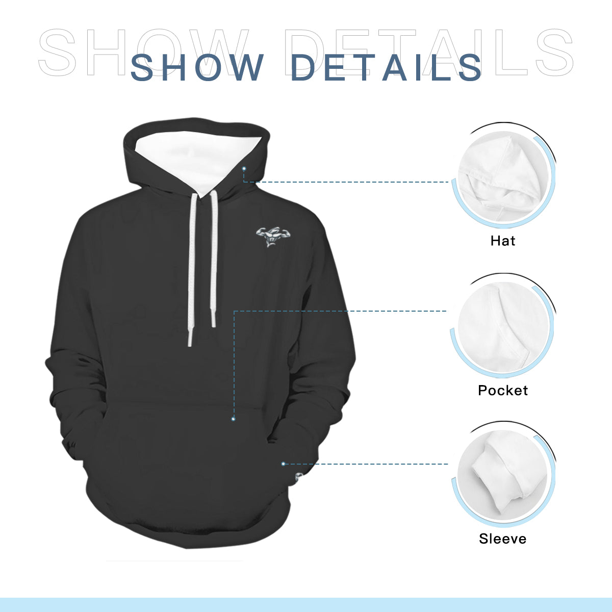 Men's Muscle Body Bodybuilder Hoodie