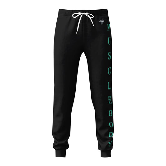 Muscle Body Bodybuilder Joggers with Green Lettering